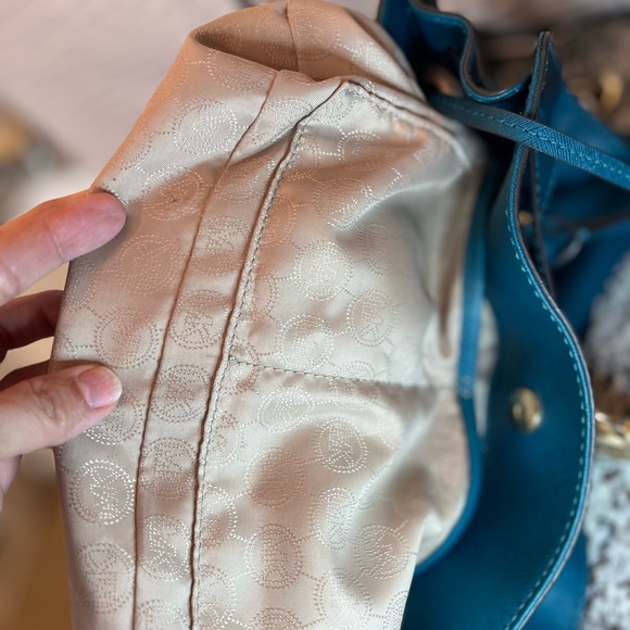 Michael Kors Teal Hamilton Satchel and Wallet Set! - Picture 7 of 16